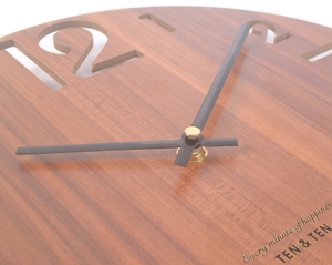 12 "Vintage chiffre arabe Design rustique pays Style toscan en bois rond horloge murale décoration de la maison - Product Image 3