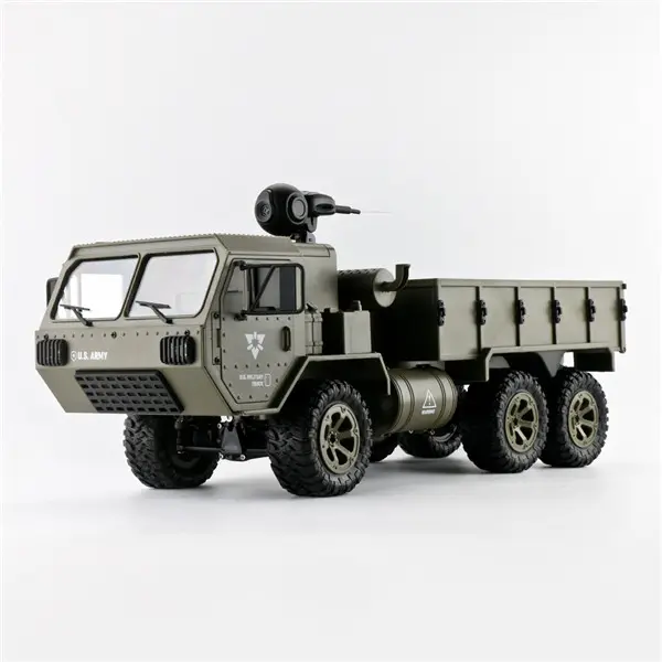 1/16 2.4G 6WD 15km/h RC Toys Car Army Military Brushed Truck RTR with 30W Wifi FPV Camera