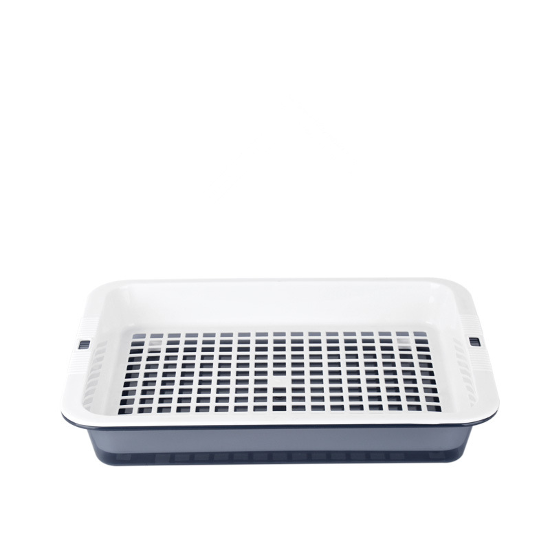 Panier égouttoir Plastique Multifonction Pour Cuisine - 23x23x9,5 Cm - Passoire Et Rangement Pour Fruits Et Légumes