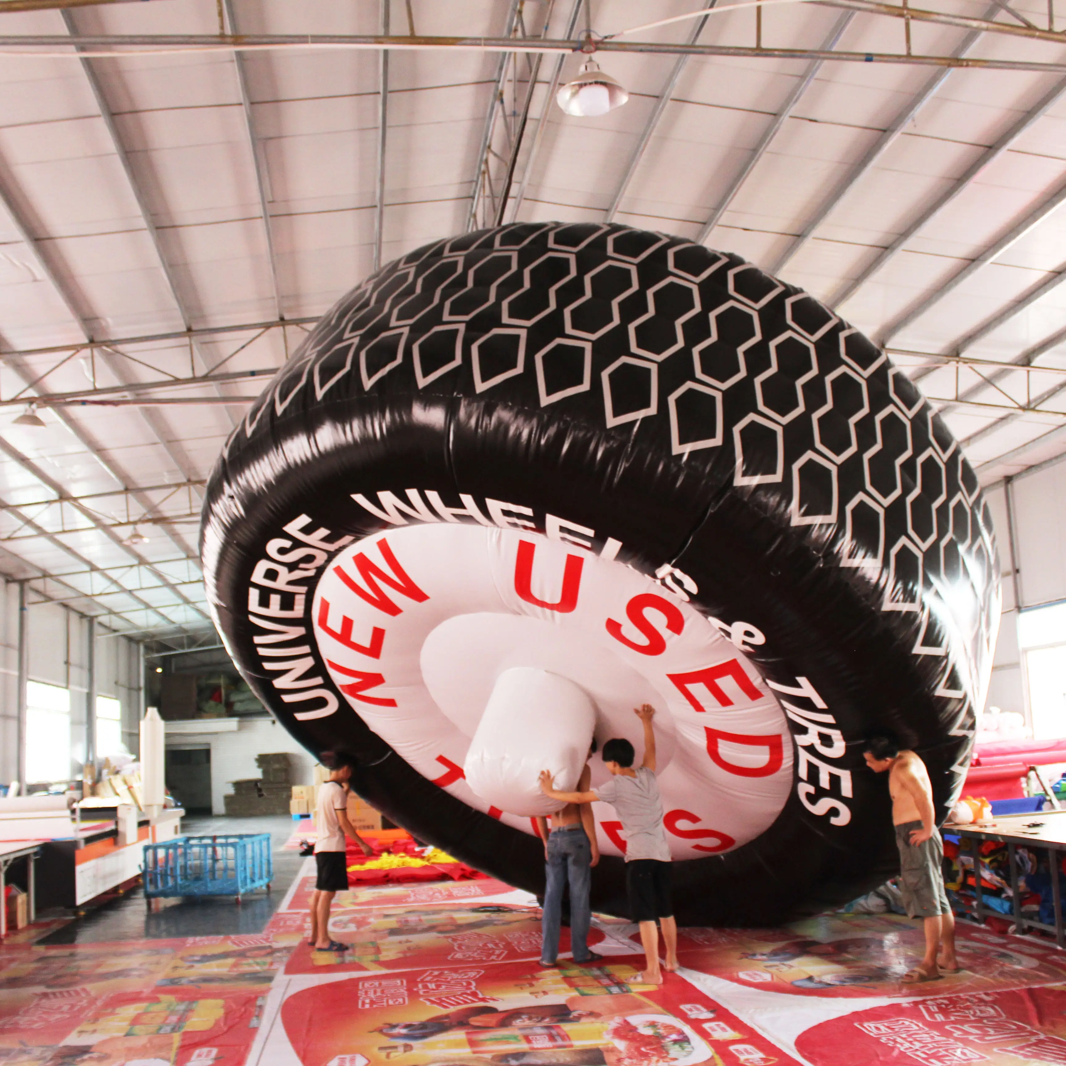 Custom logo Giant inflatable tire balloon advertising inflatable tire custom shape outdoor model