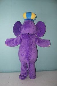¡Caliente! <span class=keywords><strong>Disfraz</strong></span> de Mascota de <span class=keywords><strong>Elefante</strong></span> Morado para Adultos para Fiesta de Circo - Product Image 5