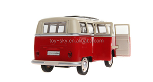 Autobús Clásico de Metal a Escala 1:24, de Retroceso, para Armar, de Metal Fundido a Presión - Product Image 4