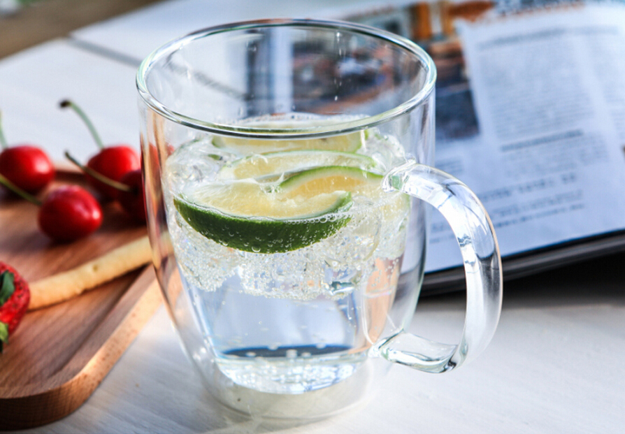 250/350/450ml double wall borosilicate glass coffee mug