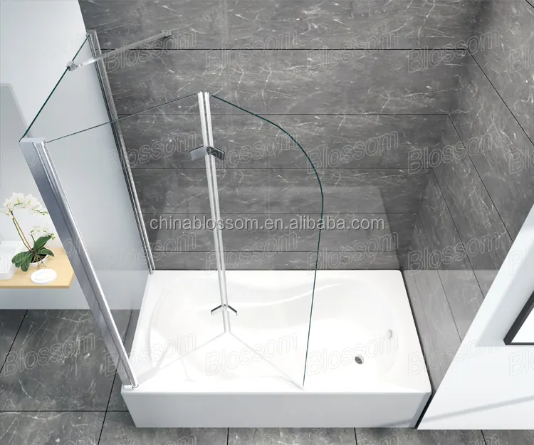 De venta caliente moderno Dusche por plegable de cristal de ducha bañera puerta