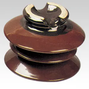 Isolante per Pin Anti-fouling smaltato marrone in porcellana elettrica 11KV per alta tensione