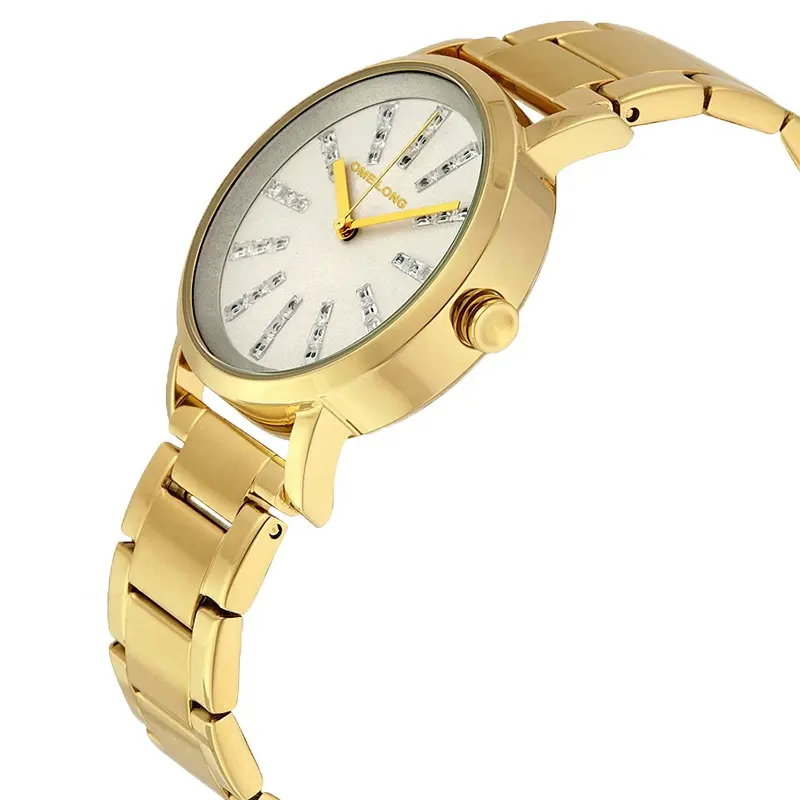 Luxury sapphire watch quartz 22k gold watch women