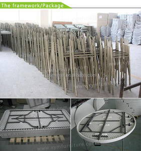 ขายส่งแบบพกพา HDPE รอบโต๊ะพับพลาสติก - Product Image 2