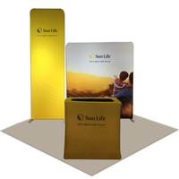Vente en gros de kit de table d'exposition portable 3x3 stand d'exposition système de bannière d'exposition extérieure stand pop-up magnétique