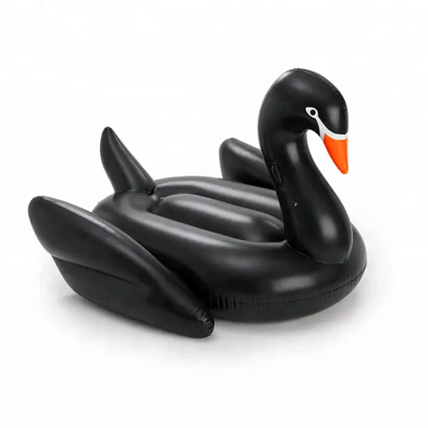 Factory plastic inflatable float adult black swan swimming pool