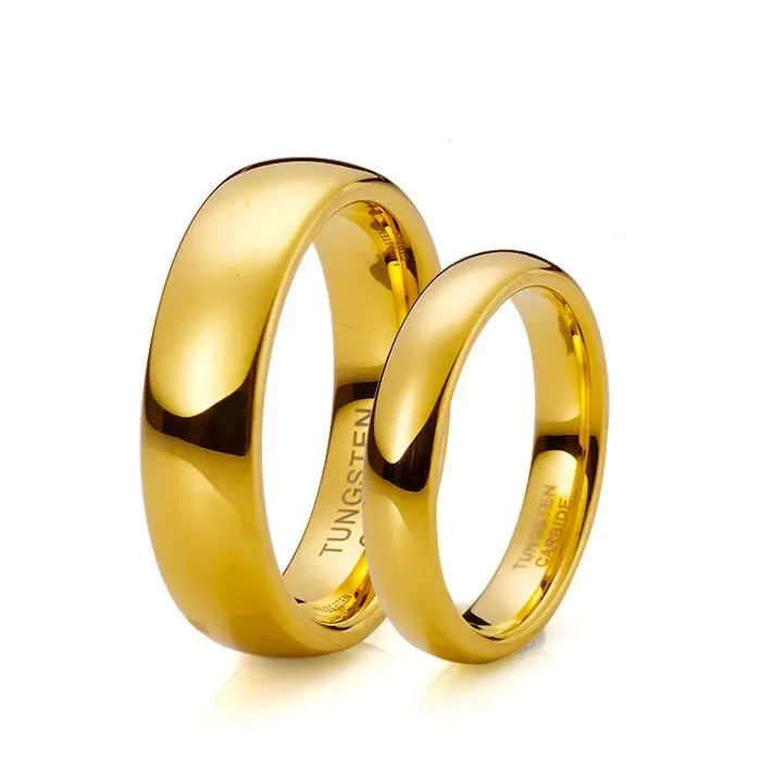 Cincin Perhiasan Emas US Desain untuk Pria Wanita Pernikahan Pasangan Cincin Tungsten