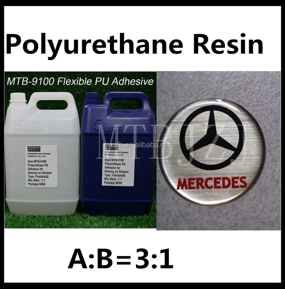 Doming Resin Yellow Resistance PU Doming Resin Wholesale Price Of Polyurethane Logo Resin