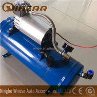 Compresseur de klaxon d'air DC 12V avec réservoir en métal 6L/8L