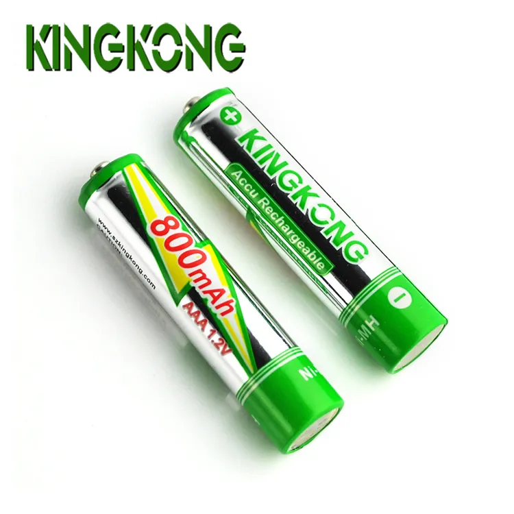 KingKong Baterai Isi Ulang 800Mah, Ukuran AAA 1.2V Ni-mh