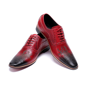 NA087 Chaussures de créateur en cuir pour hommes, chaussures de marque de luxe pour robe de mariée, chaussures de mode pour hommes d'honneur, <span class=keywords><strong>rouge</strong></span>, noir - Product Image 5