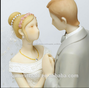 We are married antique white weddding Dress bride and groom's out figures - Product Image 3