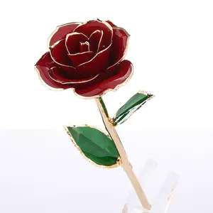 Factory Direct 24K Gold Dipped Real Rose/Real Rose Dipped In Gold/Gold Plated Natural Rose