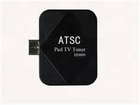 ANTUKO Tuner USB de haute qualité, antenne TV numérique Android DVB-T2/ATSC, noire, intérieure, câble coaxial de 1,5 m, base magnétique