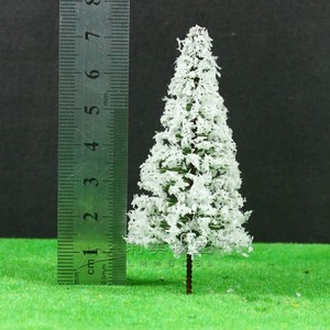 Troncos de árboles de alambre con hojas de papel, diseño minimalista para maquetas a escala N - Product Image 3