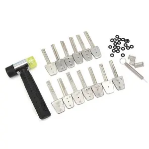 HUK 14Pcs Stainless Steel Key Picks Bit Set With Hammer Picks Tools professional locksmith supplies