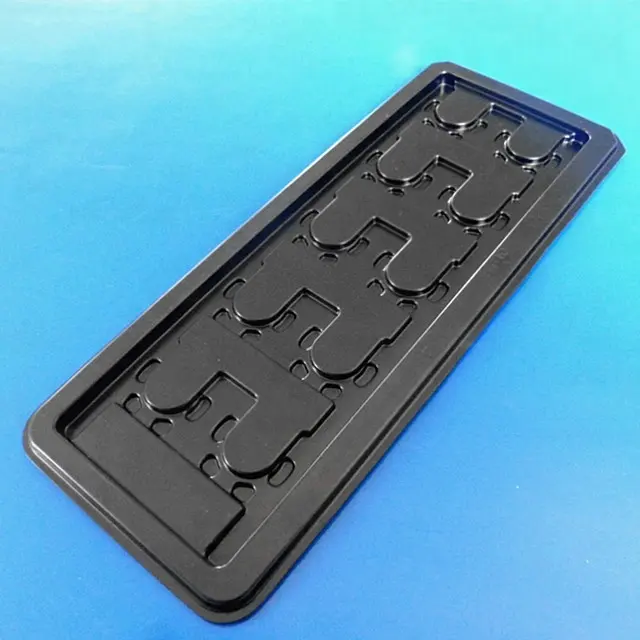 custom PS plastic packing black electronic blister packaging tray