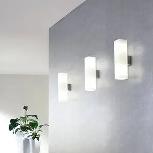 W002 moderno blanco de cristal de metal lámpara de pared para la venta