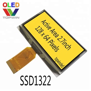 Topwin 2.7 ''2.7 אינץ 2.7 אינץ 128x64 רזולוציה צהוב צבע UG-2864ASYIG01 oled תצוגה עם ssd1322 נהיגה IC רב ממשק - Product Image 4