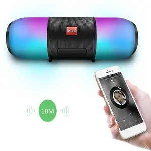 ME6 Wireless music player Mini Portable bluetooth Speaker Stereo BT Digital LED flashing
