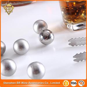 Popular bola de hielo cubo de acero inoxidable piedras del <span class=keywords><strong>whisky</strong></span> con bolsa de almacenamiento de terciopelo - Product Image 6
