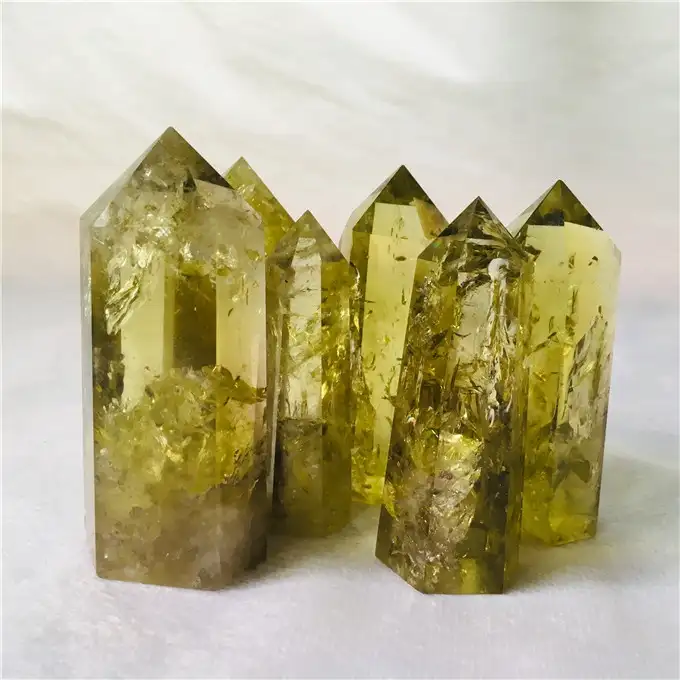 Высококачественные Кристальные палочки из цитрина, кварцевые кристаллы из Китая