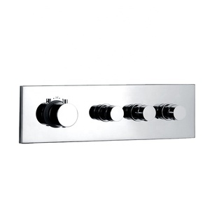Système de douche mural en laiton, kit de garniture de douche de bain, robinet mitigeur thermostatique encastré - Product Image 6