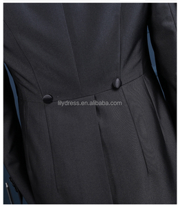 Smoking da sposo Groomsman Blazer abito da sposa da uomo abiti da ballo smoking (giacca + pantaloni + gilet) NA31 abito da uomo nero stile lungo - Product Image 4