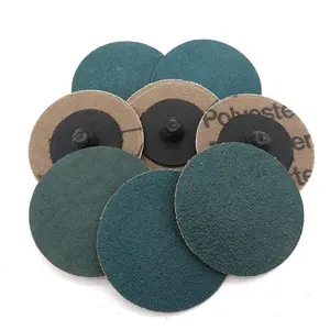 2" 50mm Zirconium corundum Quick Change RolL Lock Green Surface Conditioning Sanding Disc