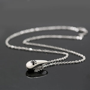 Pet Cenaze Takı Toptan Gözyaşı Kolye 316L Paslanmaz Çelik <span class=keywords><strong>Keepsake</strong></span> Külleri Tutucu Kremasyon Urn Paw Print Mücevherat - Product Image 5