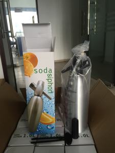 Objets culinaires impeccables en argent (ICO) Siphon à soda <span class=keywords><strong>professionnel</strong></span> en métal pour faire de l'eau pétillante, des jus, des boissons et des cocktails - Product Image 4