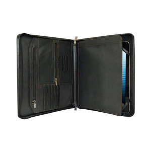 <span class=keywords><strong>A4</strong></span> cremallera pu Carpeta de cuero pu zip cartera de documentos con tabletas caso - Product Image 6