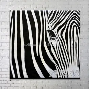 Moderne Canvas Dier Zebra Olieverf