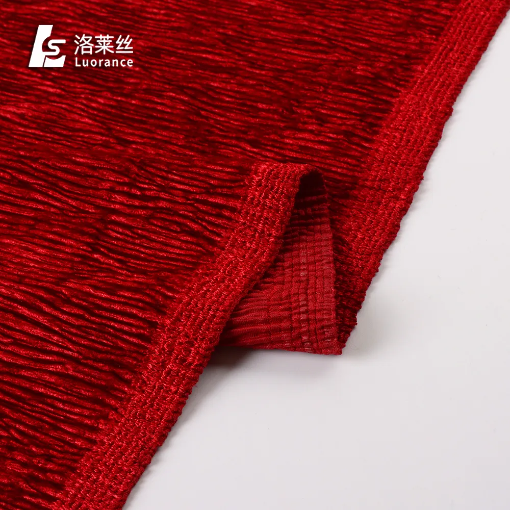 Tissu en velours rouge personnalisé, nouvelle collection à la mode