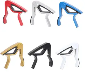 Cheap Aluminum Alloy Wood Color Guitar Capo for 6-string Folk Guitar  Electric Guitar with 3pcs Random