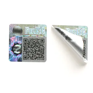 Custom qr code hologram sticker with serial number