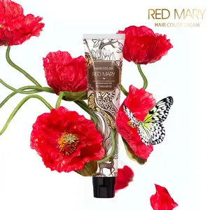 Último diseño popular Mary rojo tinte permanente chocolate crema color de pelo