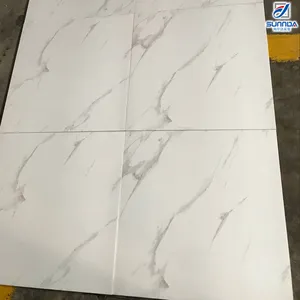 600x600 Discontinued 3d Inkjet Rustic Glazed Porcelain Floor Tiles That Looks Like White Carrara Marble