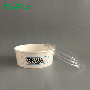 Bol à salade en papier jetable, imprimé personnalisé à emporter, 8oz 12oz 16oz 26oz 32oz 250ml <span class=keywords><strong>350ml</strong></span> 500ml 750ml 1000ml