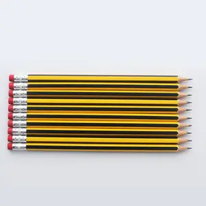 ราคาโรงงานHEXpresharpenดินสอhb 10ชิ้นไม้<span class=keywords><strong>2hb</strong></span>ดินสอที่มีสีแดงยางลบ - Product Image 1