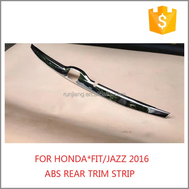 Past voor 2016 Honda Fit/jazz-ABS Kofferbak Deksel Molding Cover Trim Strip