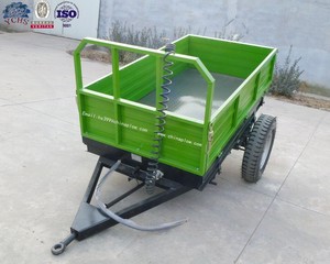 Mini <span class=keywords><strong>remorque</strong></span> agricole à axe unique 2 tonnes, vente pour petit tracteur - Product Image 3