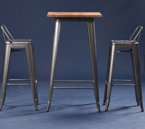 Sillas de respaldo de alta calidad, taburete <span class=keywords><strong>y</strong></span> mesa de <span class=keywords><strong>Bar</strong></span> de Metal de estilo Retro - Product Image 4