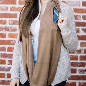Women Lightweight <strong>Infinity</strong> Travel <strong>Scarf</strong> with Hidden Zipper Pocket - Product Image 6