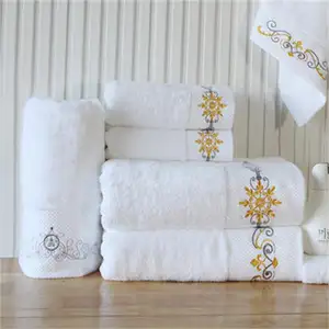 bath towels 100% cotton luxury hotel collection towels custom hotel towel set wholesale