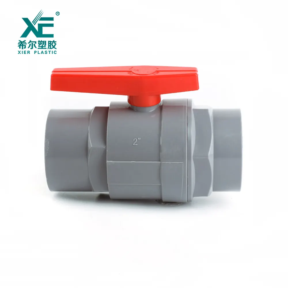 China manufacturer high quality plastic pvc two pieces ball valve