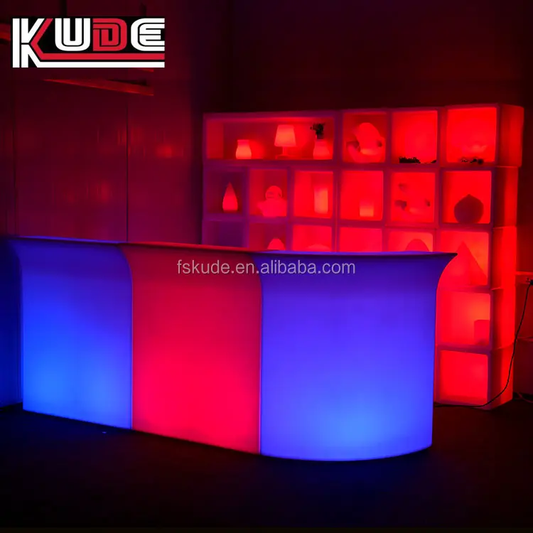 Furnitur Led, Furnitur Meja Led Desain Portabel, Dapat Diisi Ulang Plastik